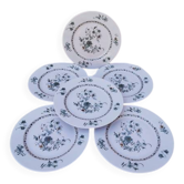 6 flat plates, Limoges porcelain, Bernardaud, Beijing No. 2