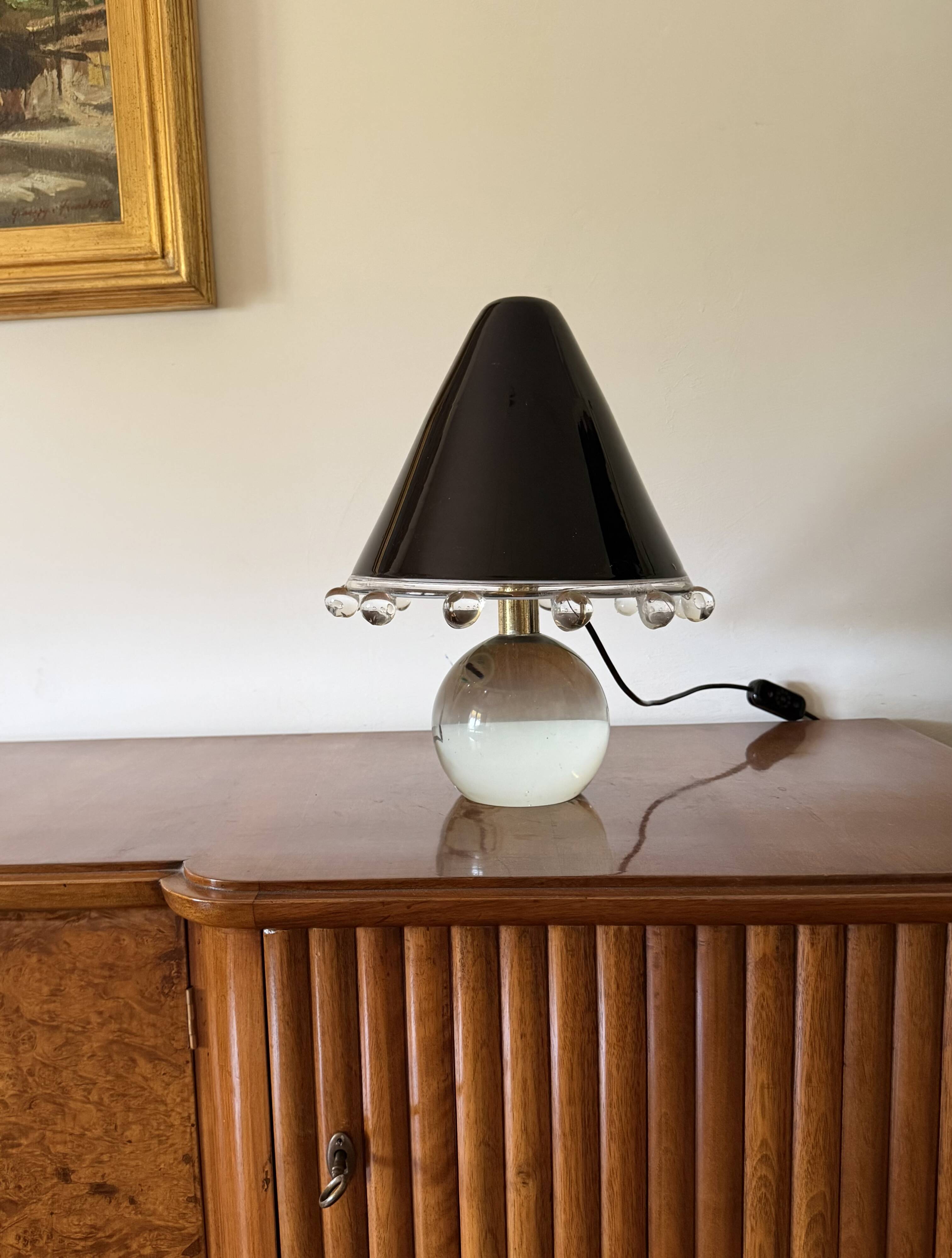 Murano Glass Table Lamp mod. Budur, Roberto Pamio, Leucos Italy, 1970s
