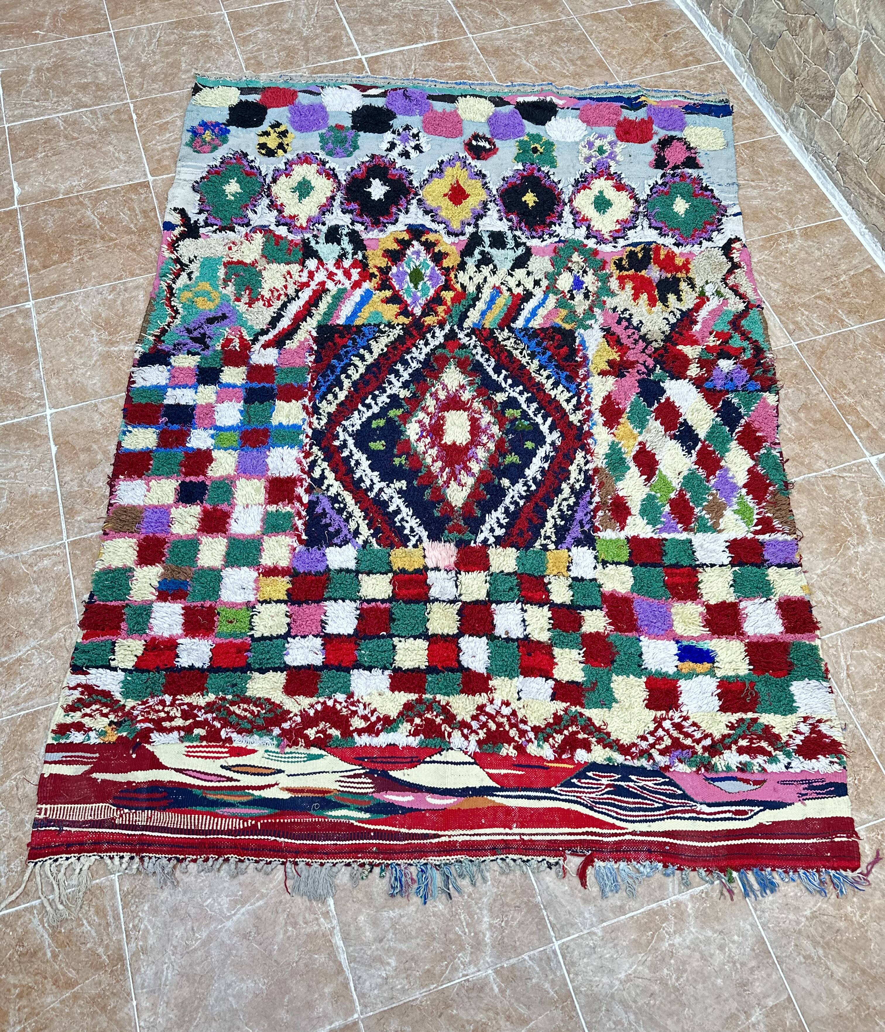 Unique Moroccan Rug - Vintage Art Deco Rug - The Moroccan Rug