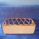1960s rattan wall shelf