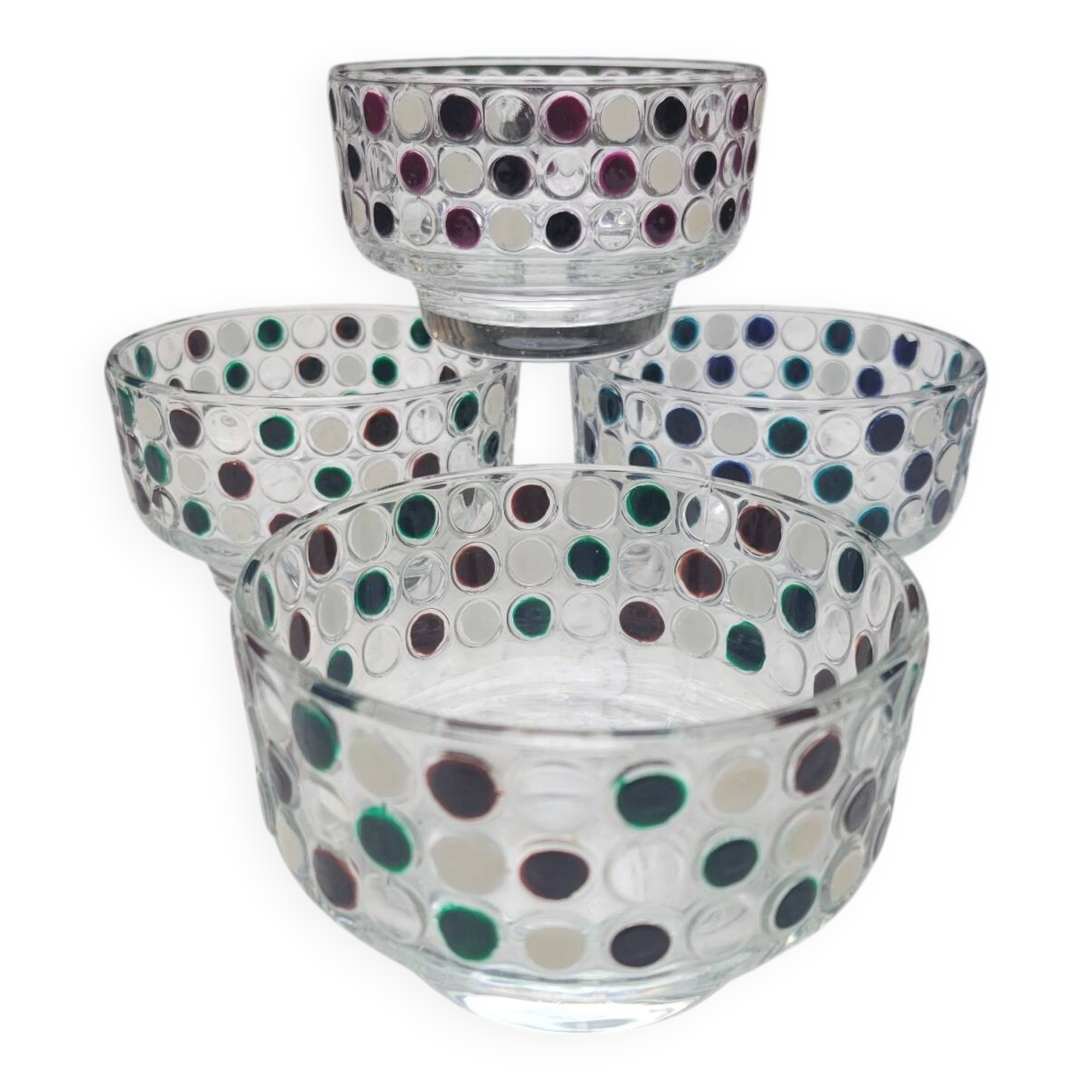 4 glass bowls La Rochère