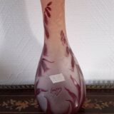 ruby series glass paste vase signed LEGRAS