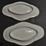 Pair of porcelain raviers floral decoration