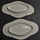 Pair of porcelain raviers floral decoration