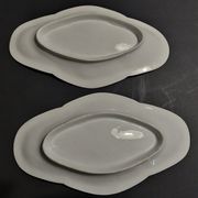 Pair of porcelain raviers floral decoration