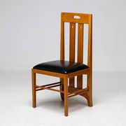 Table Frank Lloyd Wright ‘608 Taliesin’ + four Mackintosh chairs “309 Ingram”