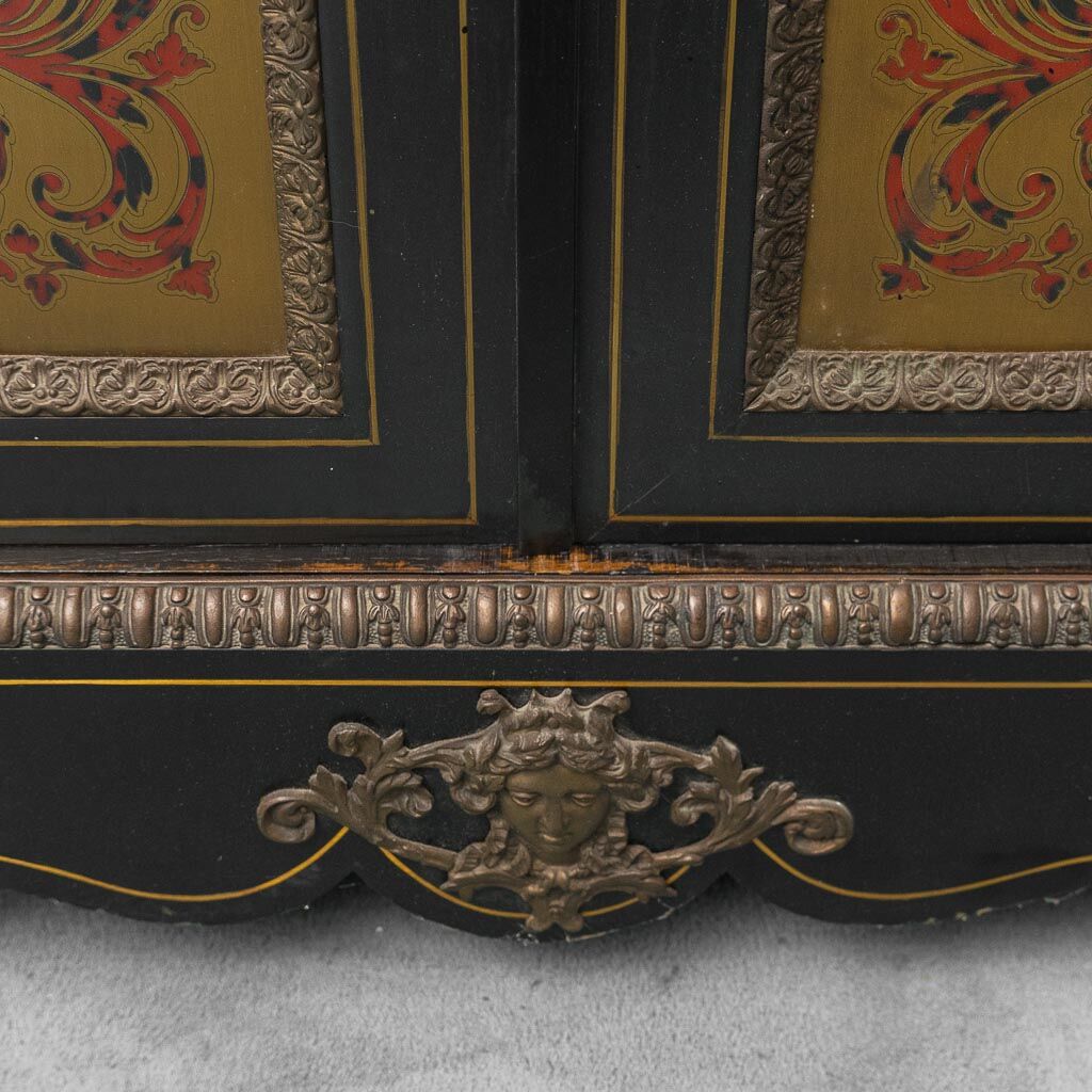 Boulle sideboard vintage French Renaissance style hand-painted 19th century