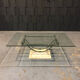 Table basse fer et verre patine antique