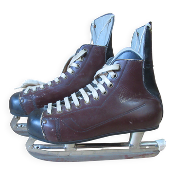 Ice hockey skates alviera canada 1970 pete laliberte size 40
