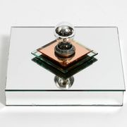 Stunning  large 1980s Italian mirror ceiling lamp in Postmodern design