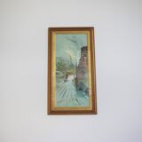 Paintings, oil on canvas, Moretti, 1970, set of 3