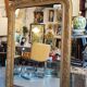 Large gilt mirror with pediment – Napoleon III period – 136 cm