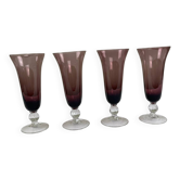 4 purple glasses