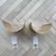 Paire d'appliques cannage