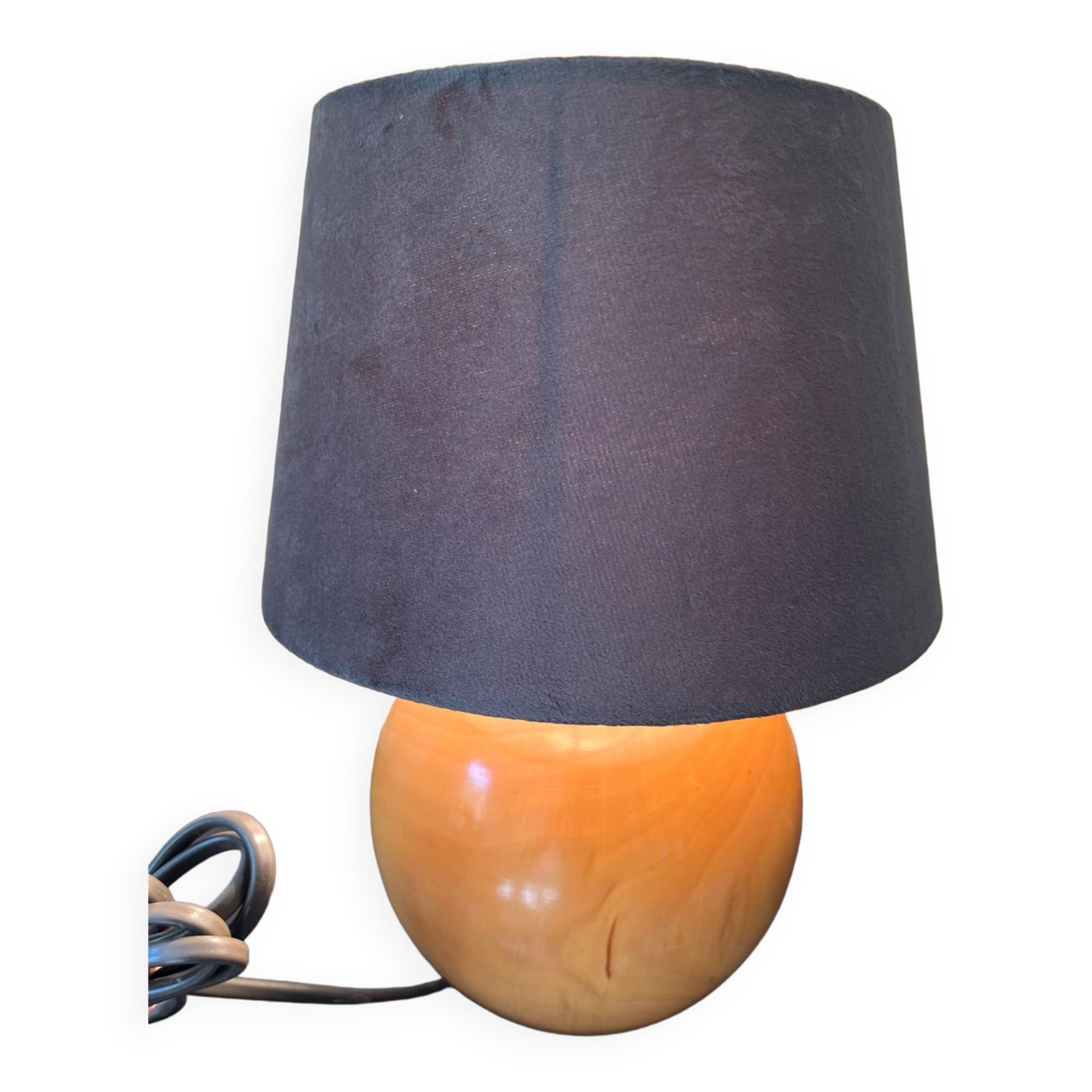 Lampe à poser boule en métal vert E27 15W H.30cm Corep