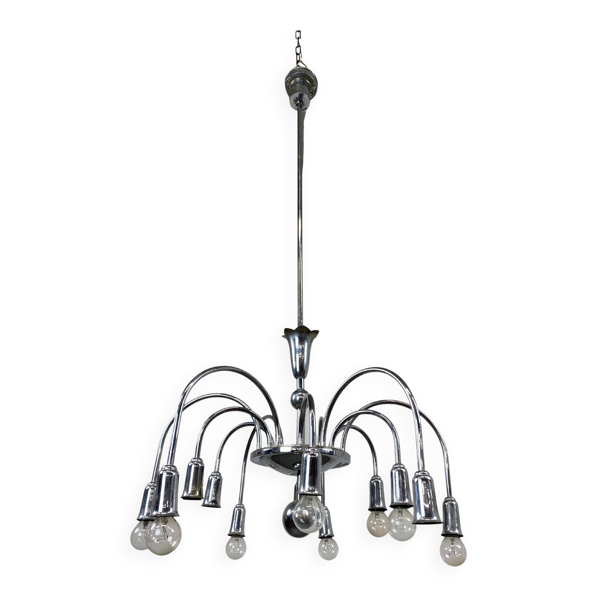 Lustre cascade design milieu du siècle