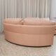 Vintage blush leather modular sofa Petronio by Tito Agnoli for Poltrona Frau, 1970s mid-century design