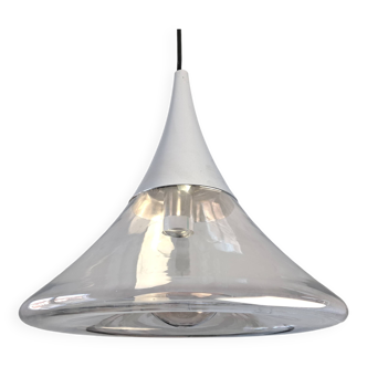 Vintage Glashütte Limburg space age pendant light