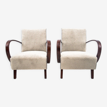 Art Deco armchairs H-227, Czechoslovakia, 1930s by J. Halabala