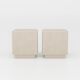 Handmade Textured Plaster Nightstands with Walnut Interior, set of 2