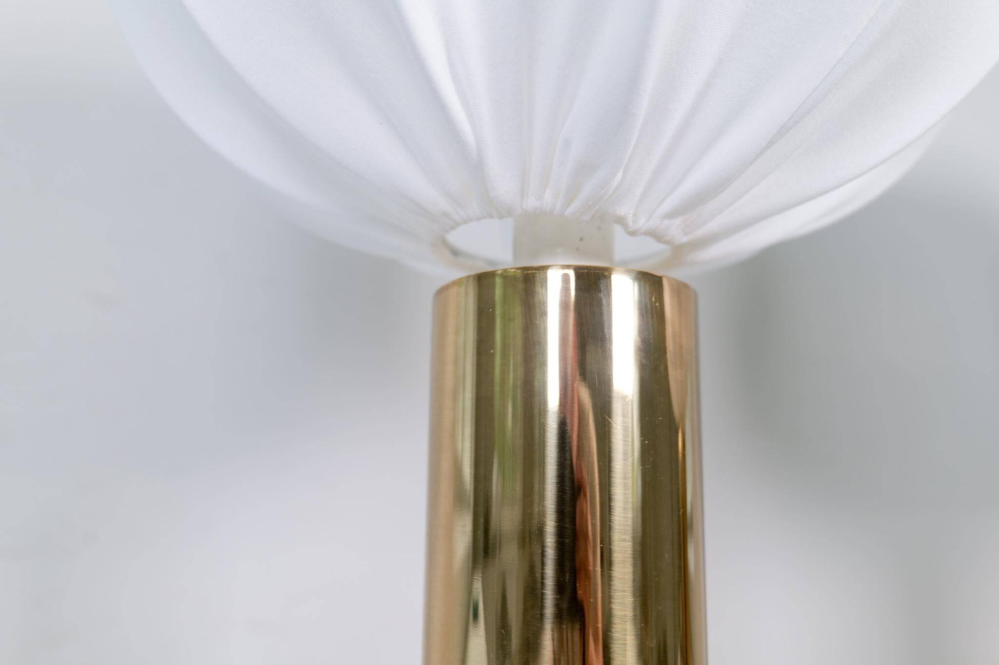 Pair of large Bergboms B-010 table lamps in brass, mid-century, 1960s, Sweden.