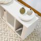 Concrete shelf - Length 100 cm - 4 niches - Mineral n°1