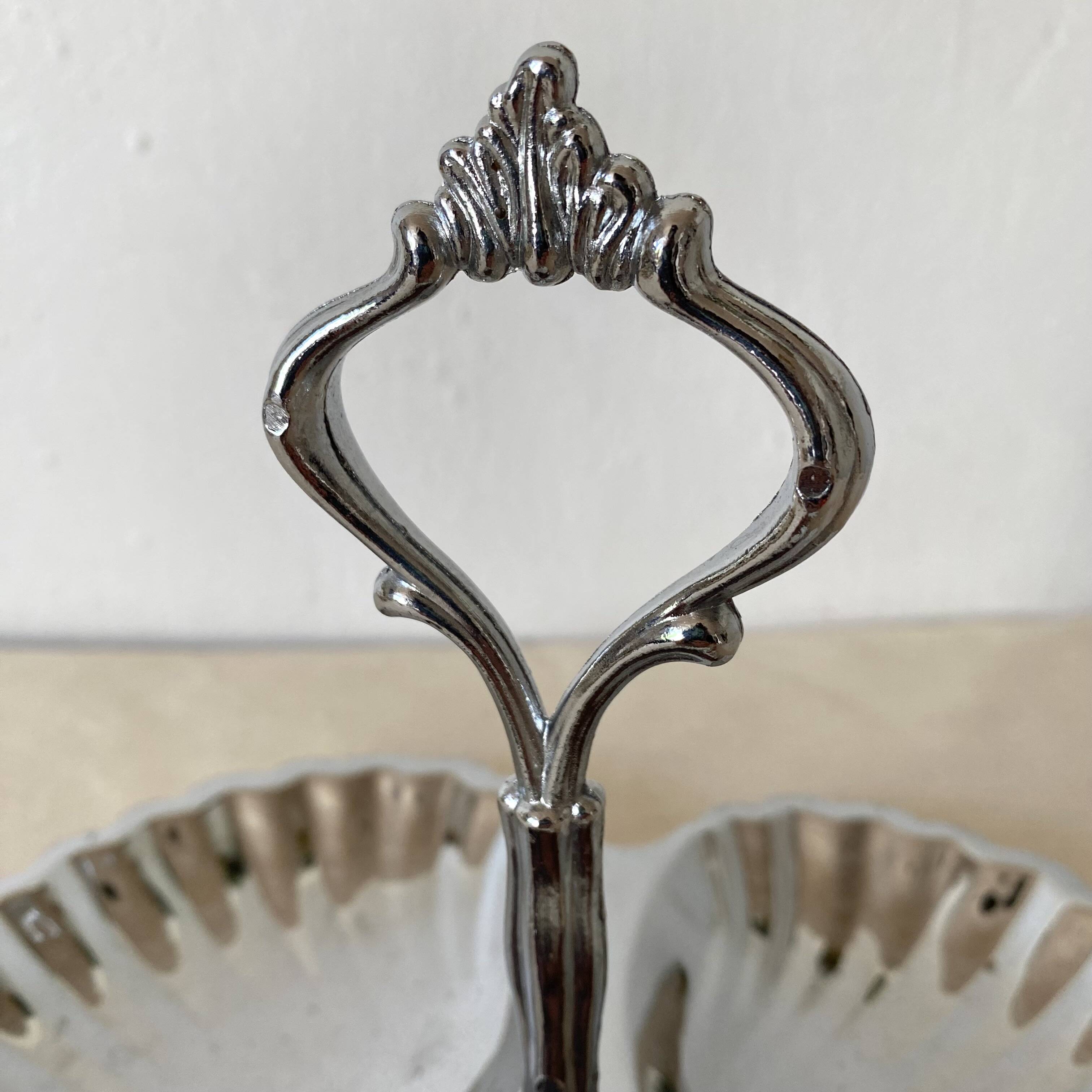 Plat inox serviteur forme coquillages