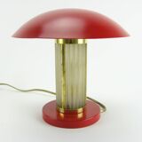 Art deco mushroom lamp made of glass, restored