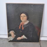 Oil on canvas portrait of a woman
