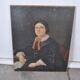 Huile sur toile portrait de femme