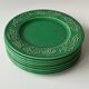 Vintage green dessert plates “Vines”