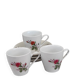 Cups and saucers porcelain flowers