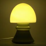 Vintage 1970s Flygsfors Orrefors Green Glass Mushroom Lamp, Sweden.