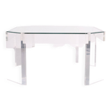 Table basse octogonale Lucite David Lange années 1970