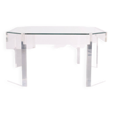 Table basse octogonale Lucite David Lange années 1970