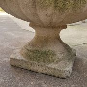 Pair of medicis vases in old reconstituted stone 1950s
