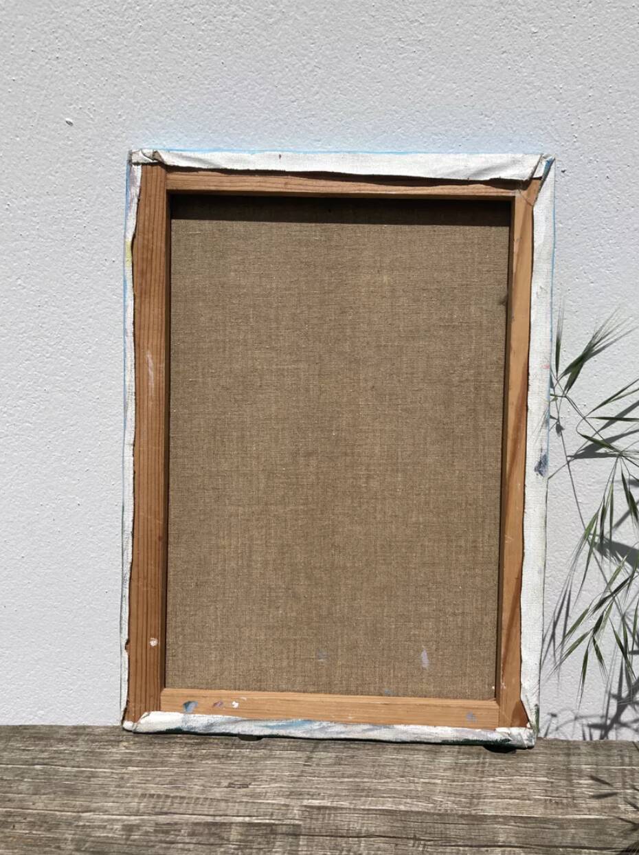 Old landscape painting / oil on canvas