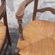 Paire de fauteuils rustique en chêne