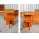 Paire de lit jumeaux et chevets 1950