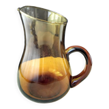Jug, amber blown glass water carafe 1.5 l