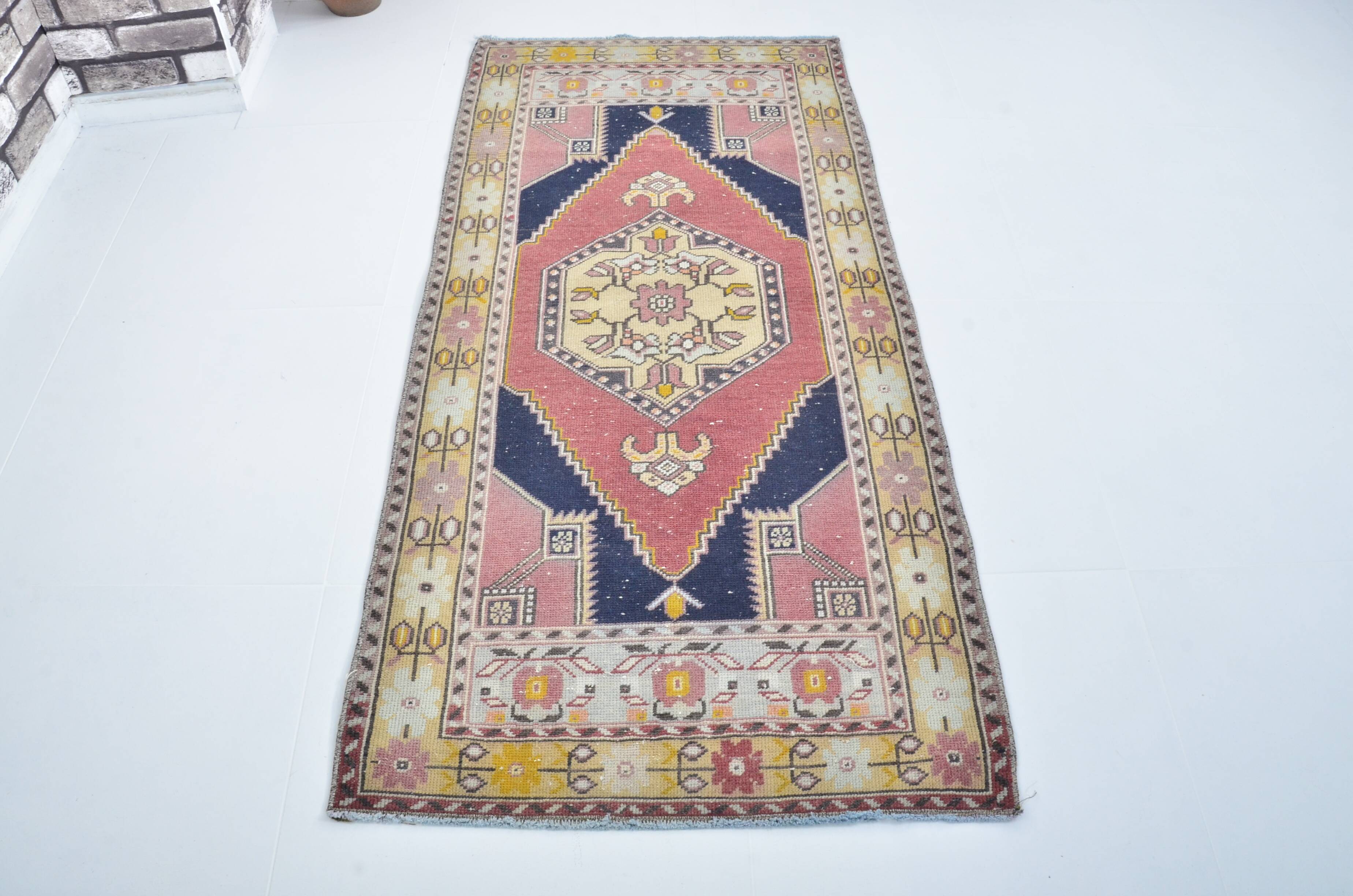 Vintage Turkish Small Floral Carpet sku 3281