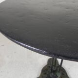 Art Deco bistro table, garden table on cast iron base