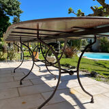 Handcrafted wrought iron garden table 300 cm