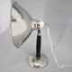 Lampe de table industrielle en chrome et bois des années 1950 avec interrupteur en céramique, Tchécoslovaquie