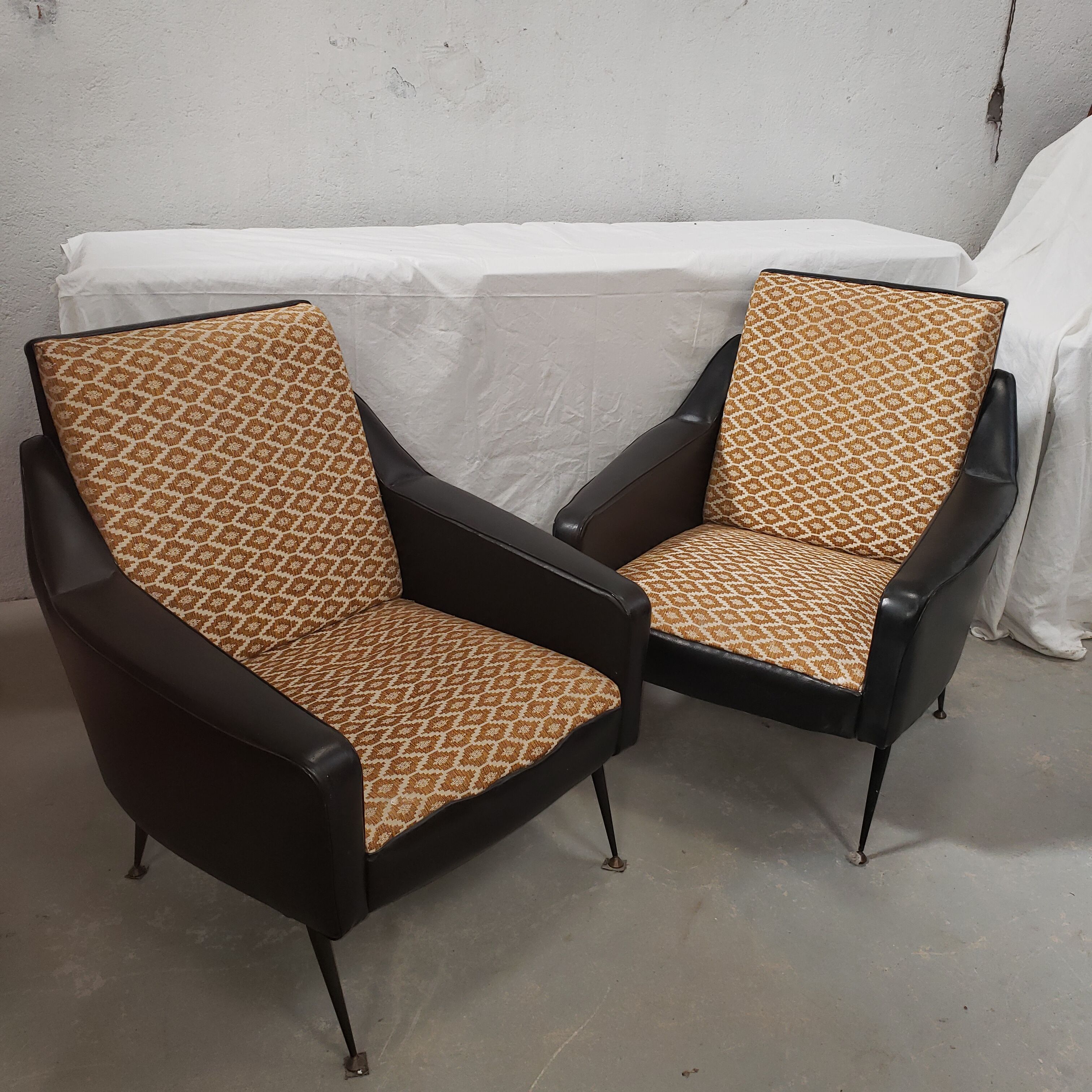 Paire de fauteuils vintage années 60
