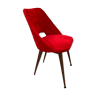 Barrel chair in red moumoute