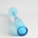 Vintage handblown blue bubble glass bottle vase