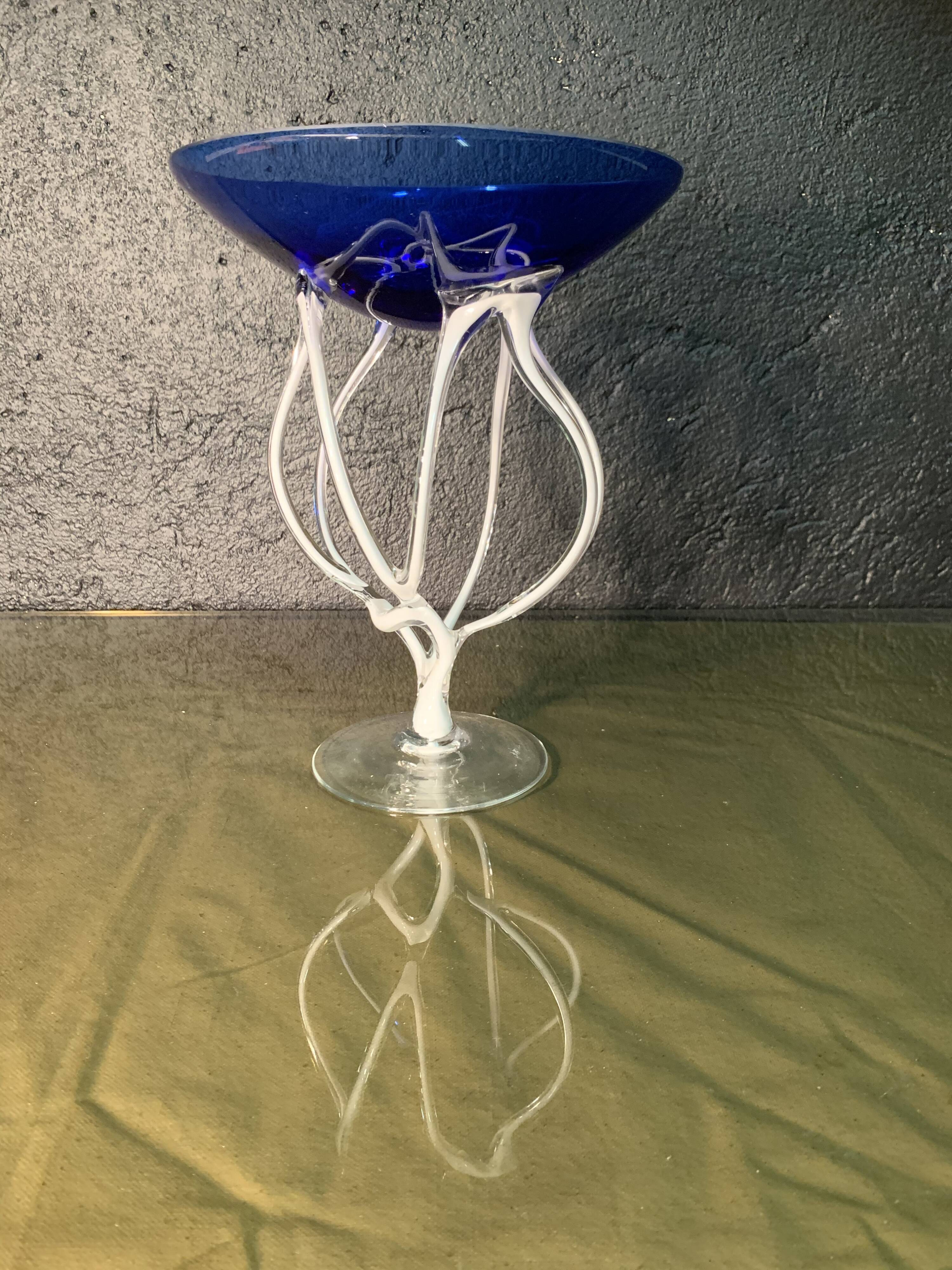 Murano, stretched glass standing cut. 1960