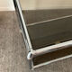Vintage coffee table 70s chrome and smoked glass