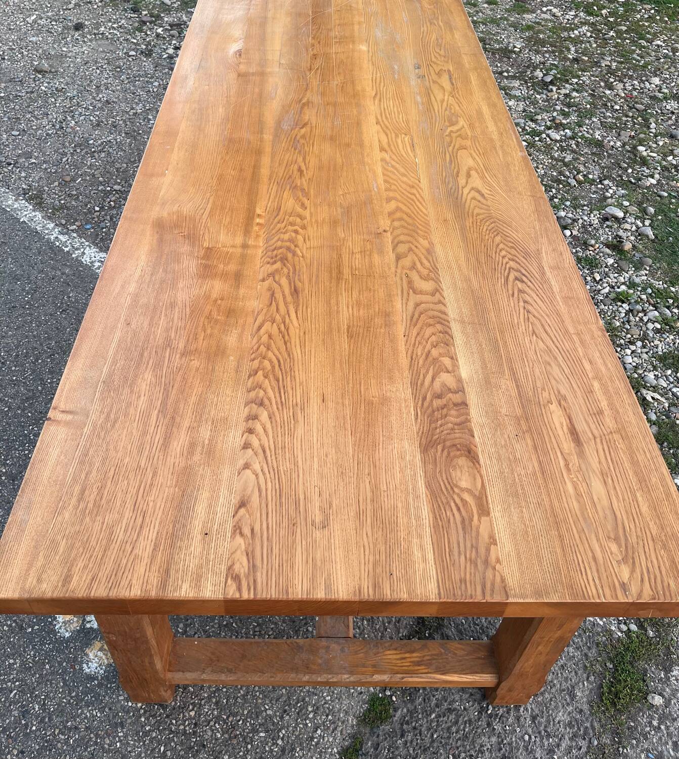 Large oak farm table
